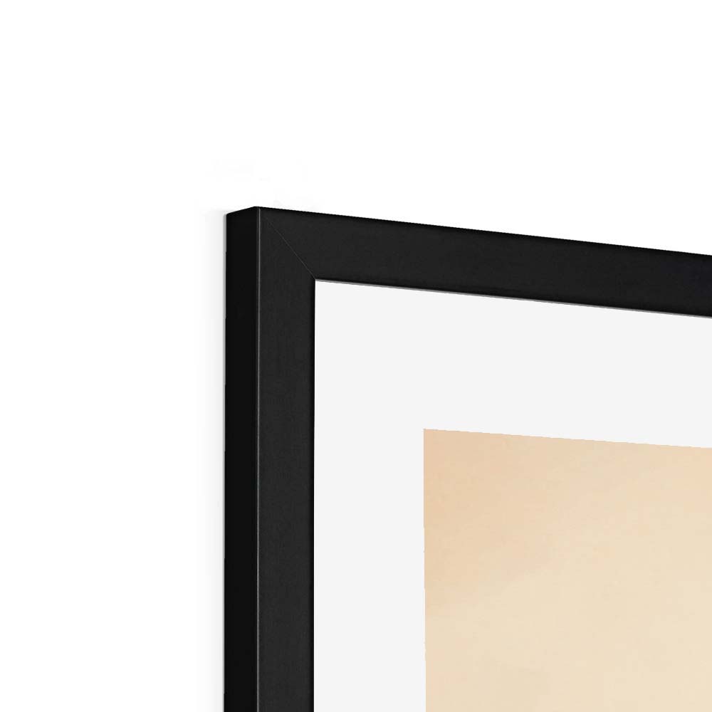 Frame Detail Of Pelican Print In Black Frame With Off-White Mount - 12&Quot; X 16&Quot;